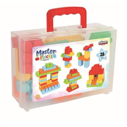 03 577 Master Bloklar 28 Parça Çantalı -Pilsan Oyuncak
