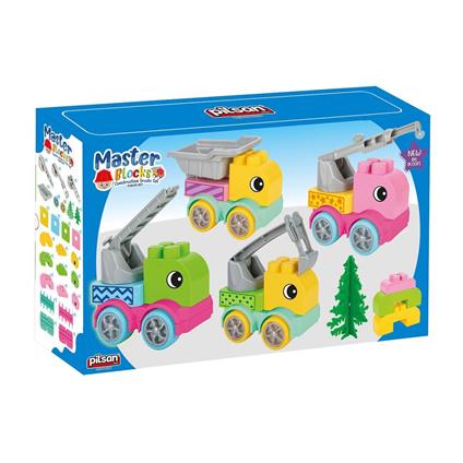 03 607 Master Bloklar İnşaat Kamyonları Seti