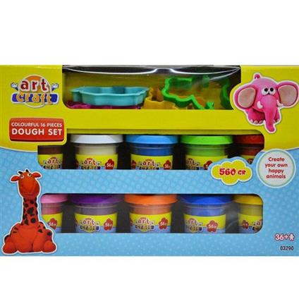 03290 Art Craft 16 Parça Hamur Seti-Rengarenk / 560 Gr