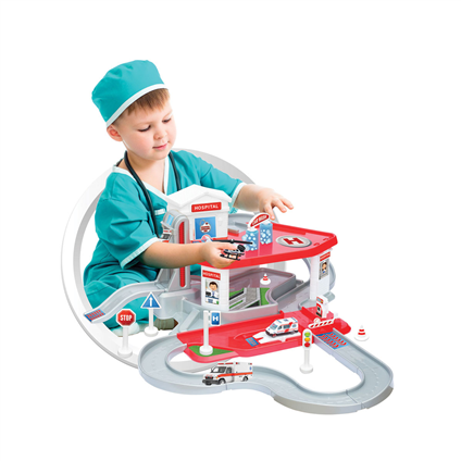 Dede 2 Katlı Hastane Garaj Seti Ve Mega Pisti 03347