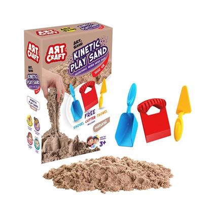 03690  Aksesuarlı Naturel Kinetik Oyun Kumu 1000 Gr -Dede