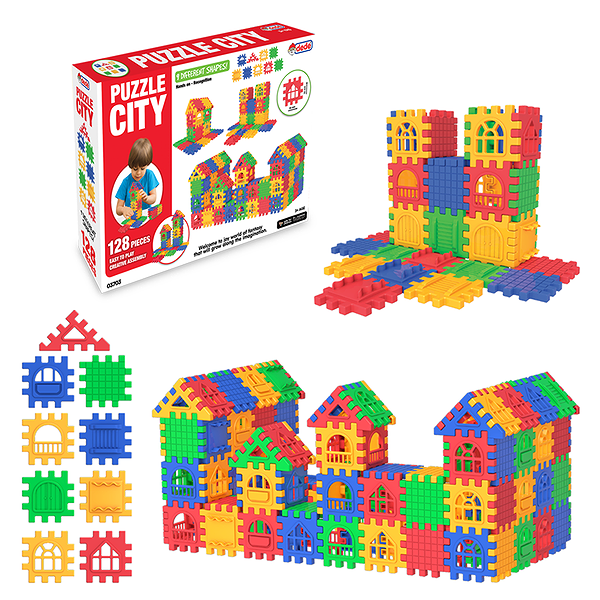 03703 Puzzle City 128 Parça -Dede
