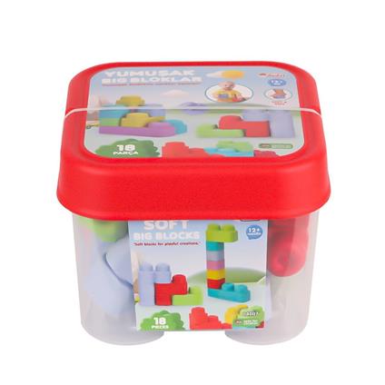 04007 Yumuşak Big Bloklar Kova 18 Parça -Dede
