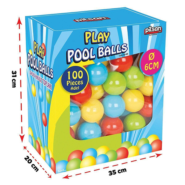 06 400 Oyun Havuz Topları Kutulu 6 CM 100 LÜ