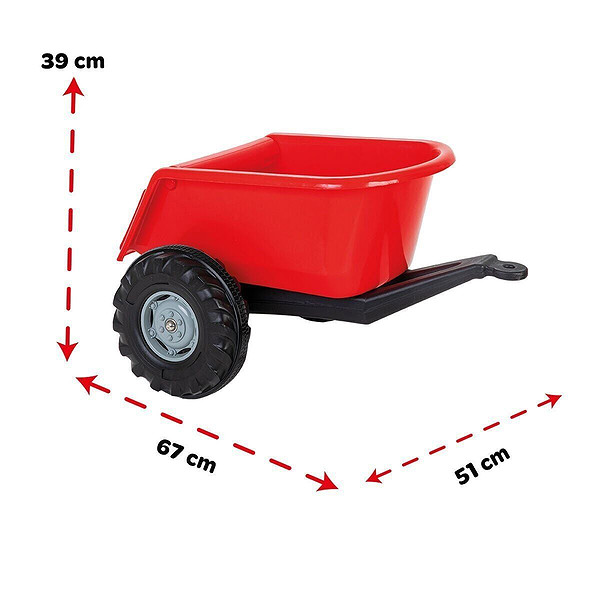 07 295K Büyük Traktör Römork Kırmızı