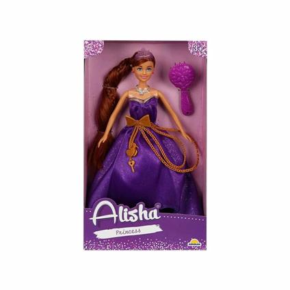 0835 Sun-Rst-Sıs-Mnk Alisha Prenses Uzun Saçlı Aksesuarlı Bebek Set 29 Cm 3Renk -Sunman