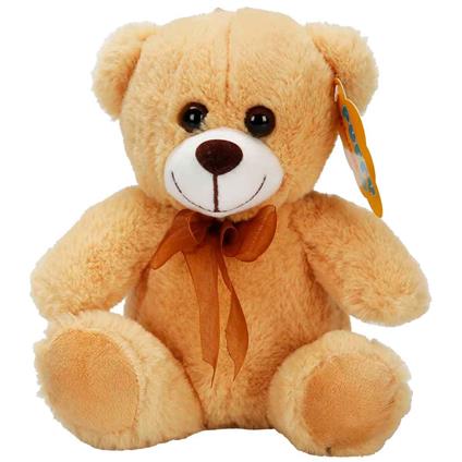 0998 Sun-Jhn-Pff-SK Peluş Ayı Oturan Kurdeleli 21CM 2R