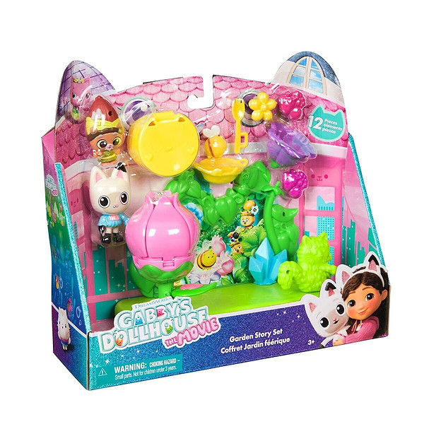 1008538 Sun-Spm-Figür Set Gabby S Dollhouse Bahçe Seti 12 Prç.