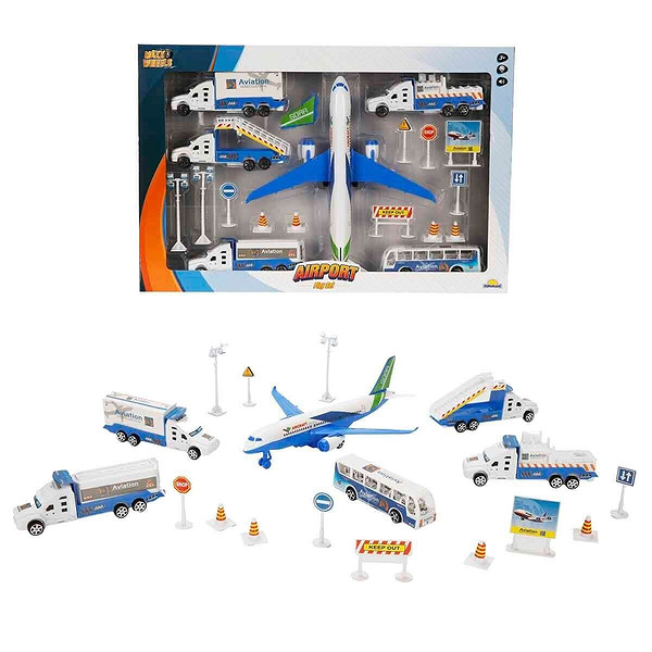 1012381 Sun Yfn Mxx Oyun Set Havaalanı Uçaklı Ses Işıklı Byk MV