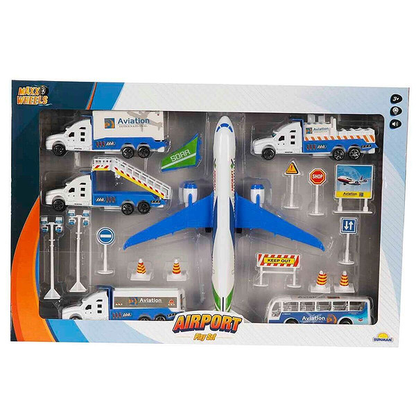 1012381 Sun Yfn Mxx Oyun Set Havaalanı Uçaklı Ses Işıklı Byk MV