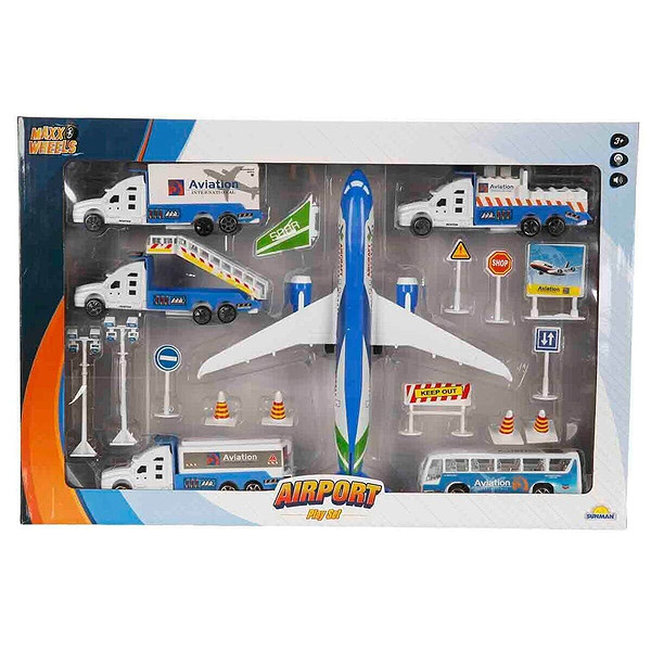 1012381 Sun Yfn Mxx Oyun Set Havaalanı Uçaklı Ses Işıklı Byk MV