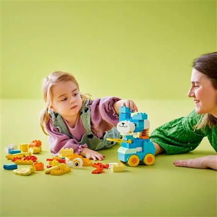 10448 Lego Duplo 3'Ü1 Arada Tekerlekli Hayvanlar 58 Parça +2 Yaş