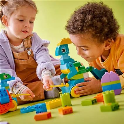 10451 Lego Duplo 3'Ü1 Arada Tekerlekli Dinozorlar 103 Parça +3 Yaş