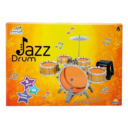 1080080 Sunman Eccho, Davul Set - Jazz Drum / 5 Adet Davul, Zil Ve Tabure / +3 Yaş