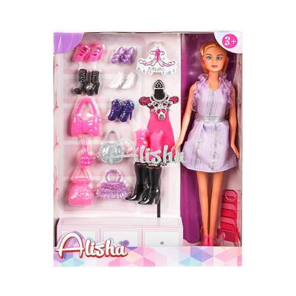 1429 Sun-Rst-Sıs- Alisha Yedek Ayakkabı Ve Çantalı Bebek Oyun Seti - Sunman