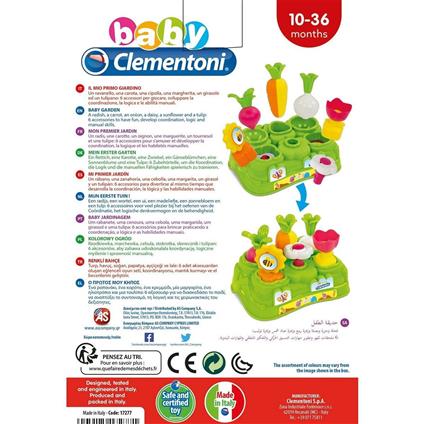 17277 Baby Clementoni - Renkli Bahçe 10-36 Ay