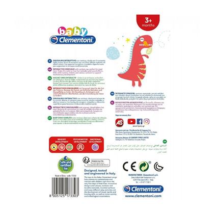 17330 Baby Clementoni - İnteraktif Dinozor Oyuncak +6 Ay