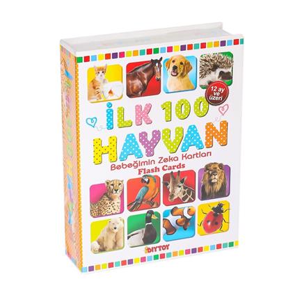 1741 Flash Card İlk 100 Hayvanlar Eğitici Kartlar