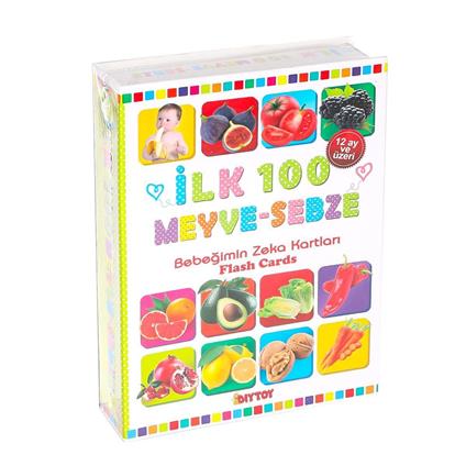 1765 Flash Card İlk 100 Meyveler Eğitici Kartlar