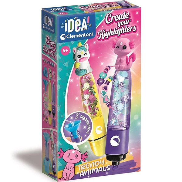 18874 Idea Clemetoni - Fosforlu Kalem Tasarım Seti - Sevimli Hayvanlar