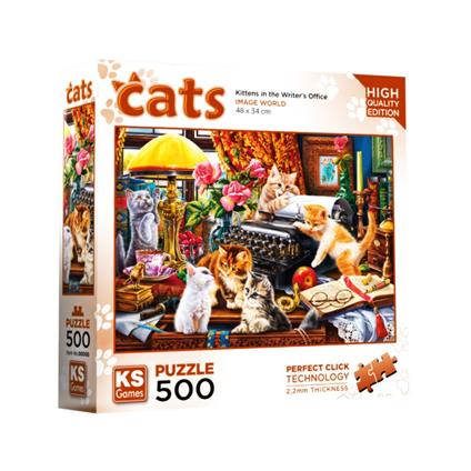 20052 Kittens İn The Writer’S Office 500 Parça Puzzle