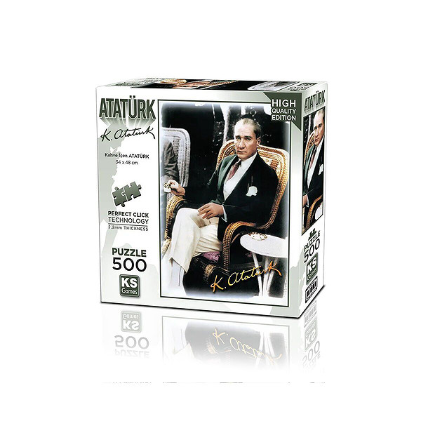 20060 Kahve İçen Atatürk 500 Parça Puzzle -KS Puzzle