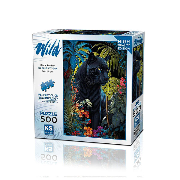 20071 Puzzle 500 Black Panther With A Tropical