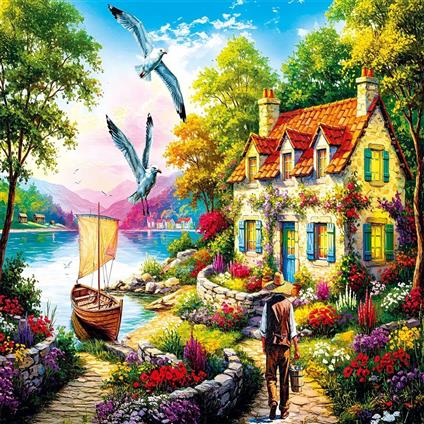 20084 Puzzle 500 AN Old Tale BY The Lake