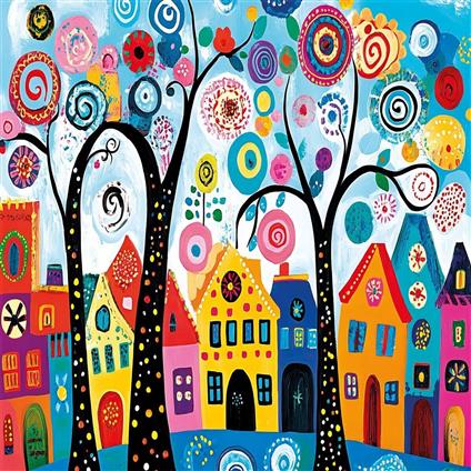 20085 Puzzle 500 Candy Tree Town