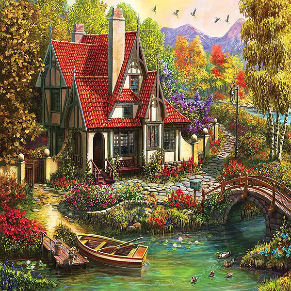 20736 Puzzle 1000 Riverside Cottage