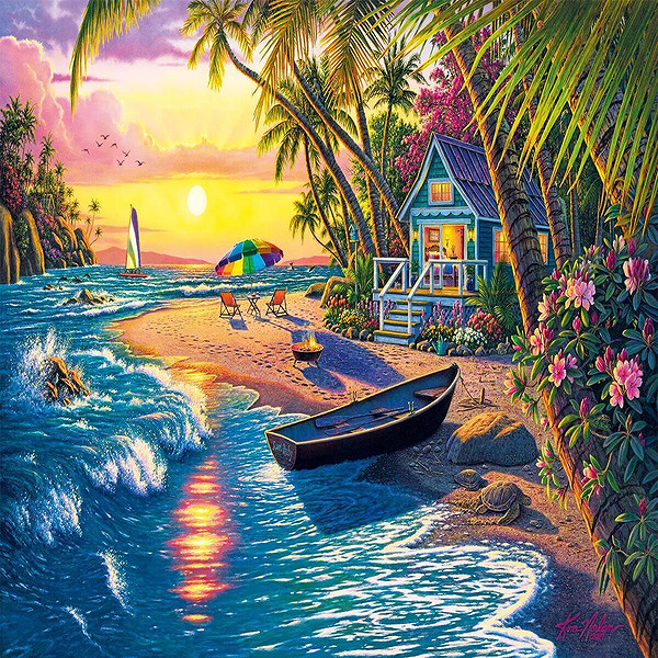 20798 Puzzle 1000 Sunset Beach