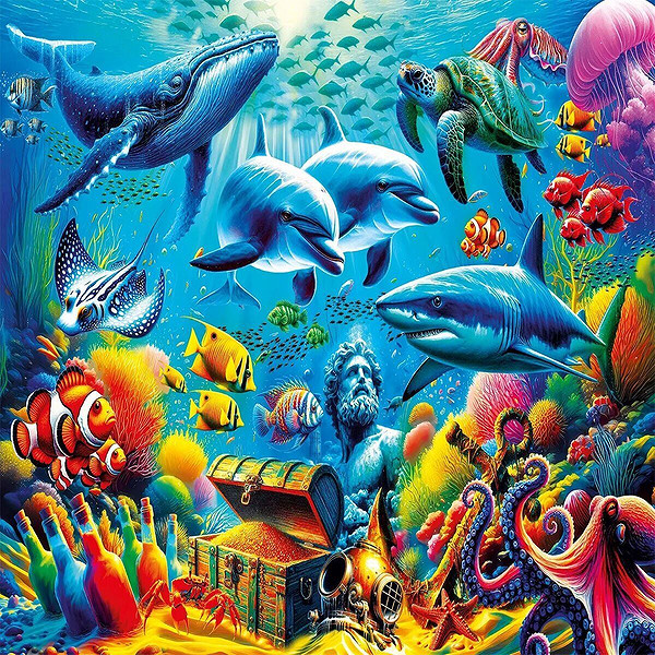 20825 Puzzle 1000 Treasure Under The Sea