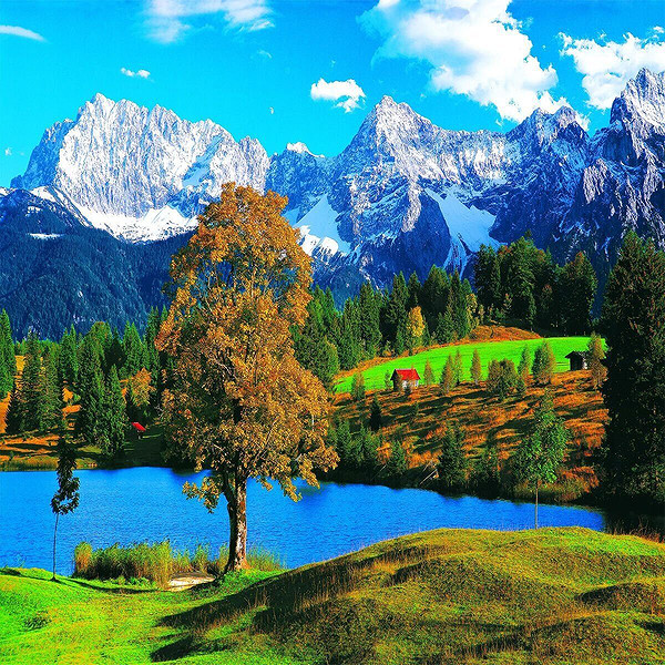 22535 Puzzle 2000 Bavarian Alps