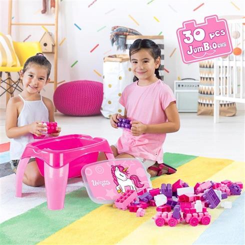 2598 Unıcorn Aktıvıte Oyun Masası 30Pcs Mega Blok