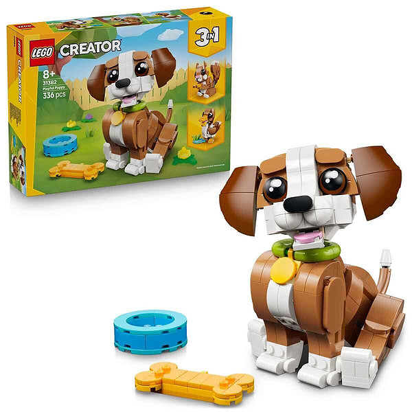 31382 Lego Creator 3İn1 Sevimli Hayvanlar: Oyunbaz Yavru Köpek 336 Parça +8 Yaş