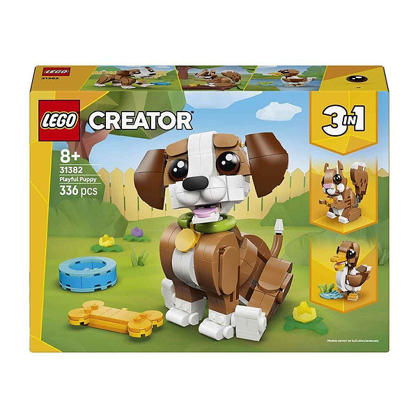 31382 Lego Creator 3İn1 Sevimli Hayvanlar: Oyunbaz Yavru Köpek 336 Parça +8 Yaş
