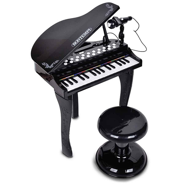 33546 Sun-Bnt-Piyano Elektronik Mikrofonlu Tabureli Işıklı