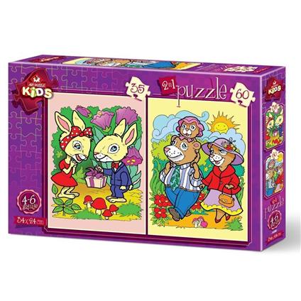 4489 Penguenler 12+24 Parça Çocuk Puzzle -Art Puzzle