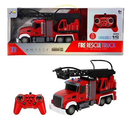 5092 Sun-Rst-RC Kamyon 1 12 İtfaiye FF Ses Işık 3 7V Usb 2 4 Ghz