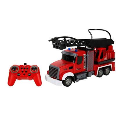 5092 Sun-Rst-RC Kamyon 1 12 İtfaiye FF Ses Işık 3 7V Usb 2 4 Ghz