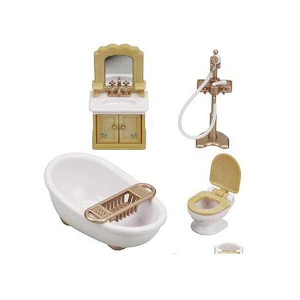 5286 Sylvanian Families, Banyo Seti, 20 Parça ,+3 Yaş, Figürler Ayrı Satılır.