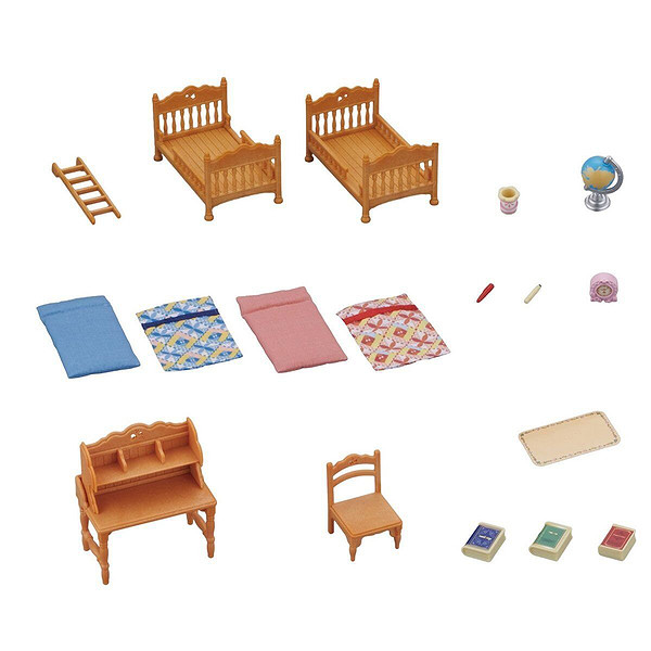5338 Sylvanian Families, Çocuk Yatak Odası Seti, +3 Yaş, Figürler Ayrı Satılır.