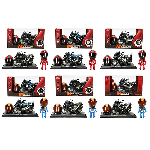 5834 Sun-Myg-Motosiklet 1 14 Bmw Off-Road Kasklı Figür PB 3R Ses Işık