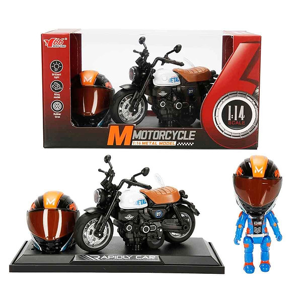 5835 Sun-Myg-Motosiklet 1 14 Honda Monkey Kasklı Figür PB 3R Ses Işık