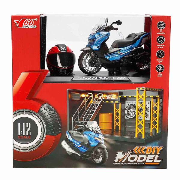 5839 Sun-Myg-Motosiklet 1 12 Bmw Kasklı Figür PB.3R Ses Işık