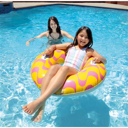 59256 Tutamaçlı Girdap Halkaları Desenli Simit 91 Cm