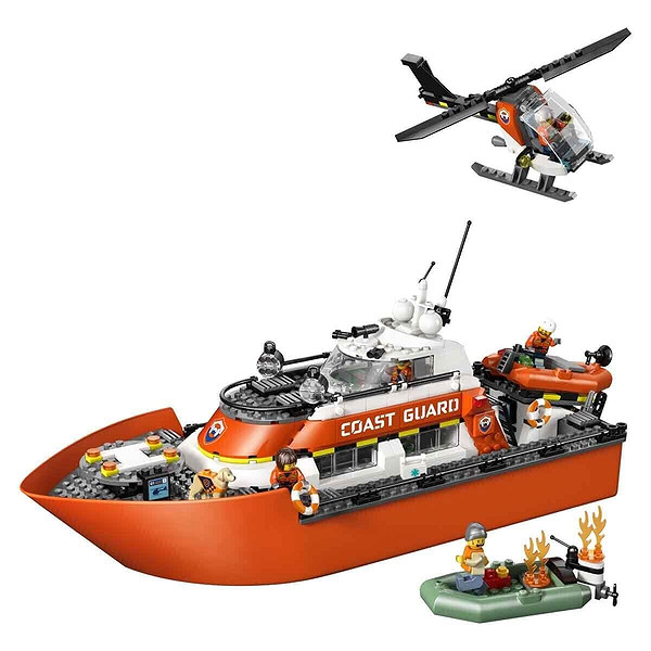 60504 Lego City Sahil Güvenlik Kurtarma Botu Ve Helikopteri 742 Parça +7 Yaş
