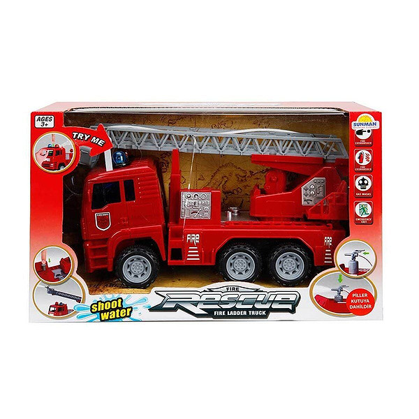 66110 Maxx Wheels Sesli Ve Işıklı Su Fışkırtan İtfaiye Aracı 24 Cm