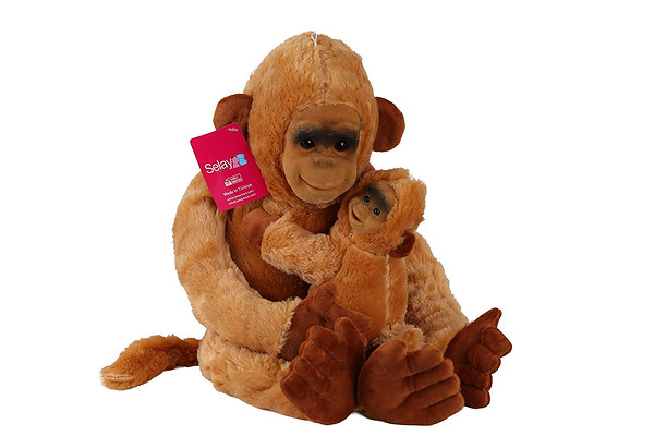 6899 Yavrulu Maymun Salaş 65 CM