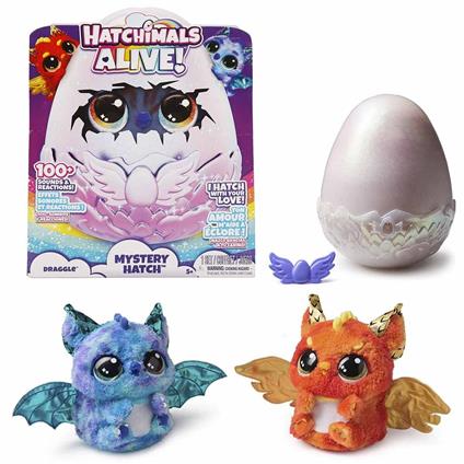 69282 Sun- Sesli Ve Işıklı Hatchimals Alive Mystery Hatch Draggle İnteraktif Peluş Sürpriz Yumurta